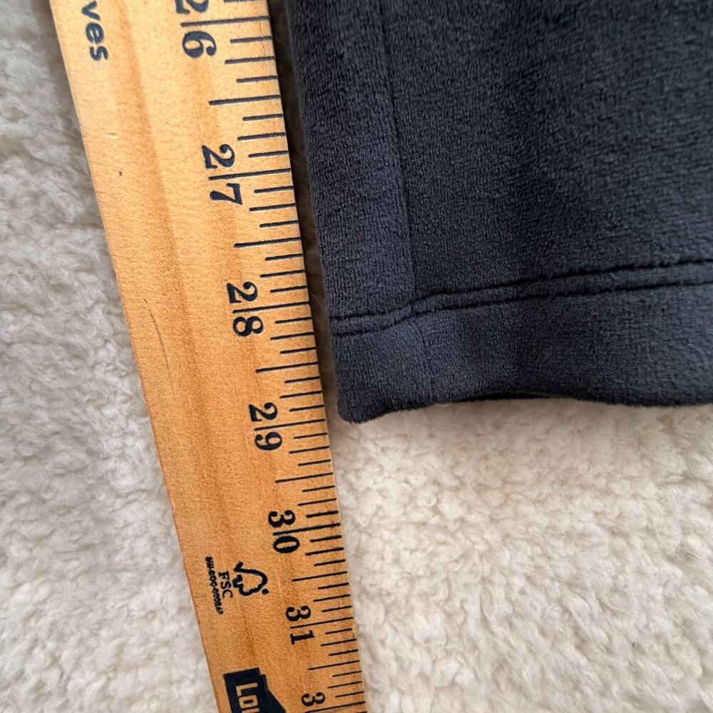 Victoria Secret Medium Wide Leg Snap Black Pants Velour Lux Diamante High Rise - Picture 8 of 13